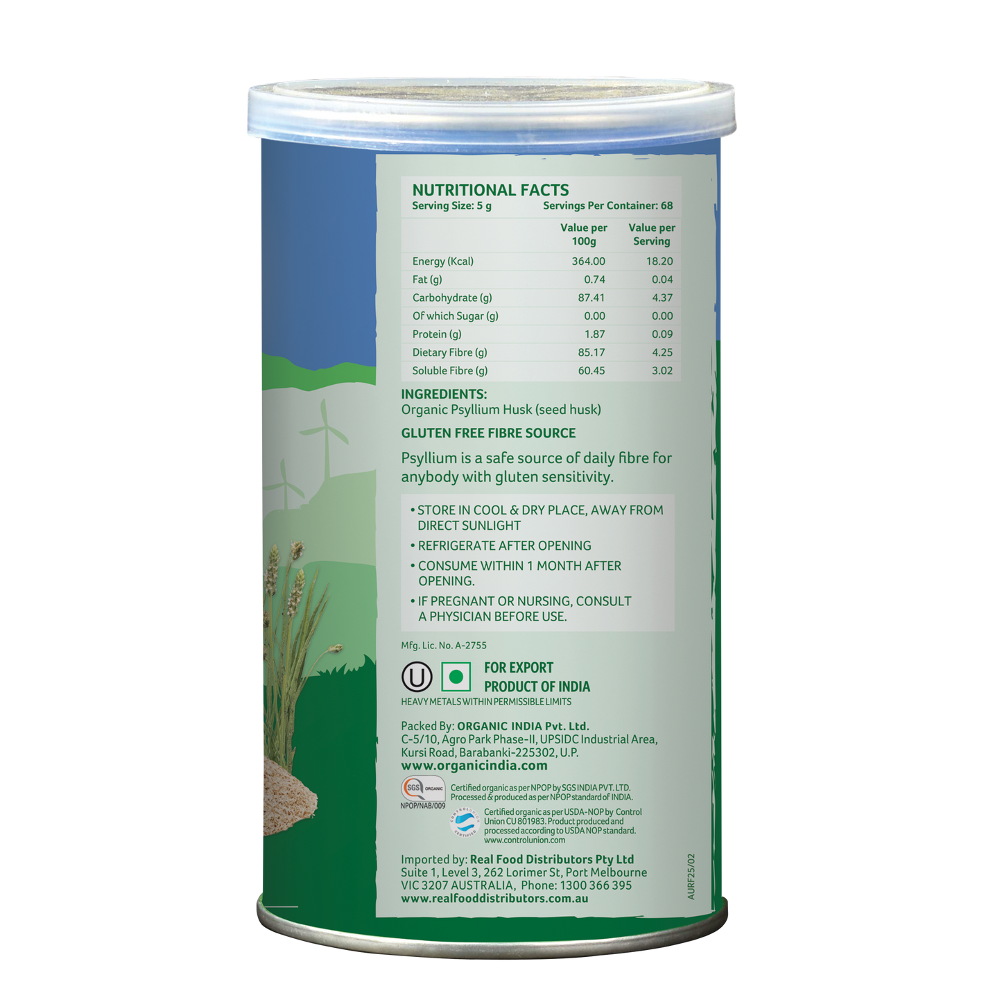 Organic Whole Husk Psyllium