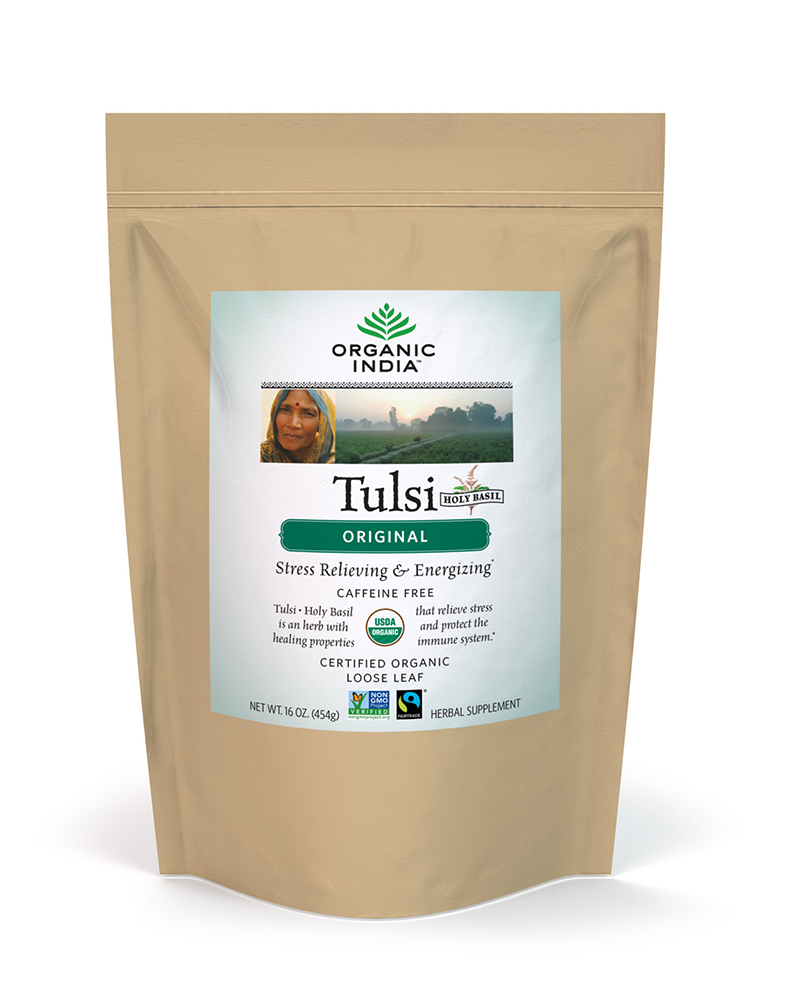 Organic India Tulsi Original Loose Leaf, Tulsi tea, organic tea, tulsi, herbal tea, herbal infusions, sleep tea, turmeric tea, ashwagandha, holy basil, holy basil tea, green tea, lemon ginger tea, tea for sleep, moringa, ORGANIC INDIA, ORGANIC INDIA Australia, herbal supplements