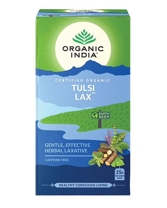 Organic India Tulsi Lax, Tulsi tea, organic tea, tulsi, herbal tea, herbal infusions, sleep tea, turmeric tea, ashwagandha, holy basil, holy basil tea, green tea, lemon ginger tea, tea for sleep, moringa, ORGANIC INDIA, ORGANIC INDIA Australia, herbal supplements