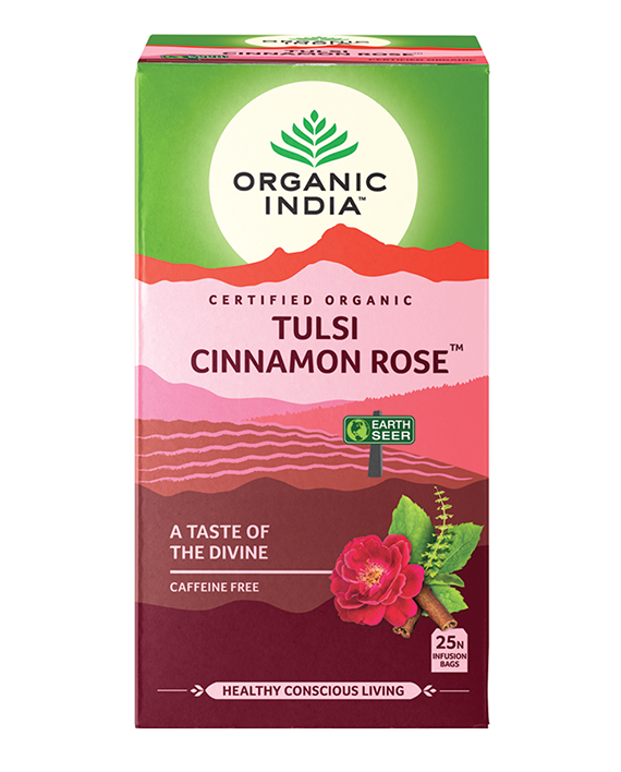 Tulsi Cinnamon Rose infusion is perfect for a peaceful moment of self empowerment to find your own inner calm.