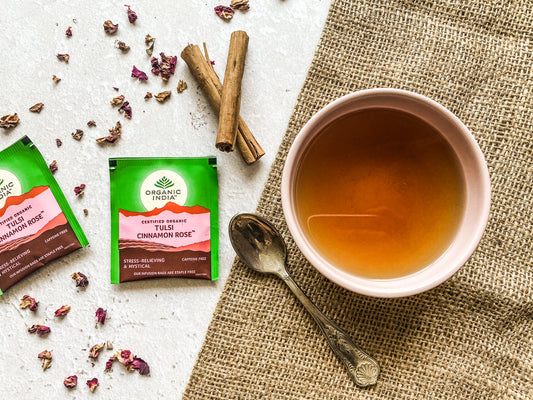 Tulsi Cinnamon Rose infusion is perfect for a peaceful moment of self empowerment to find your own inner calm.