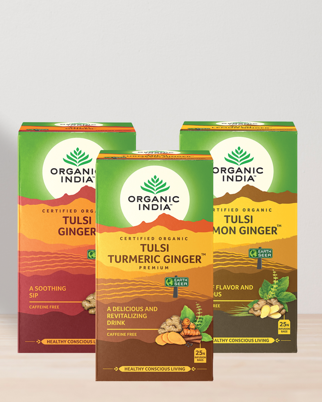 Tulsi Ginger Bundle organicindiaau Certified Organic Herbal Teas and Supplements