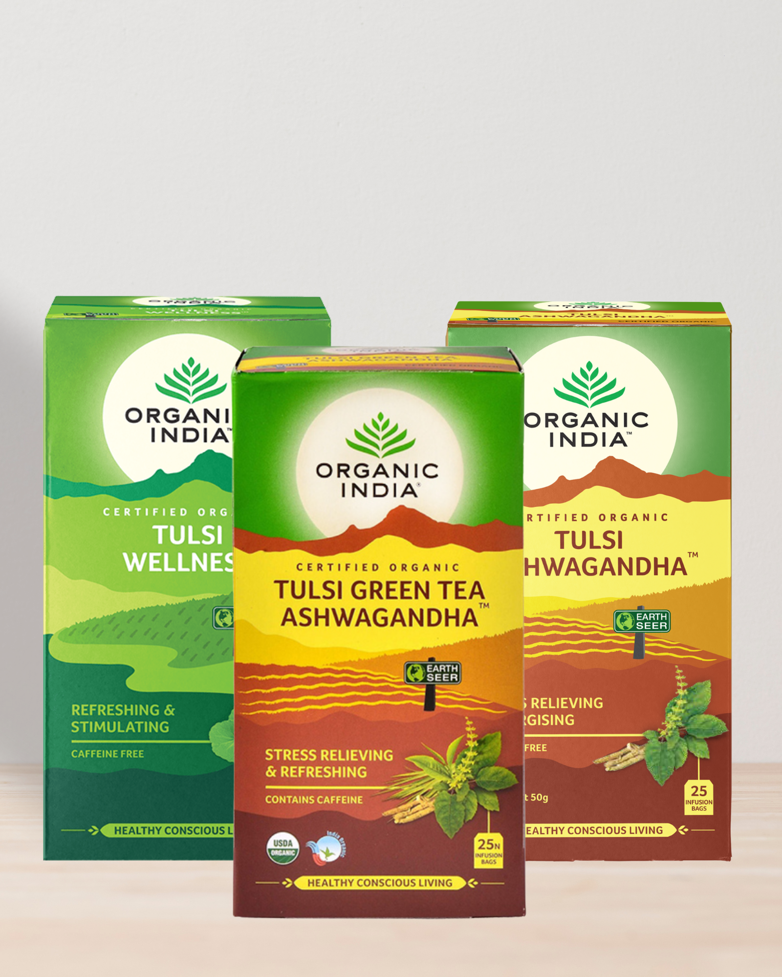 Tulsi Ashwagandha Bundle organicindiaau Certified Organic Herbal Teas and Supplements