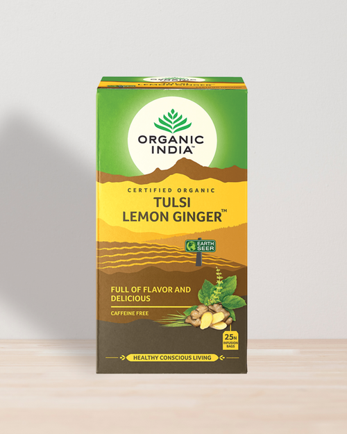 Tulsi Lemon Ginger organicindiaau Certified Organic Herbal Teas and Supplements
