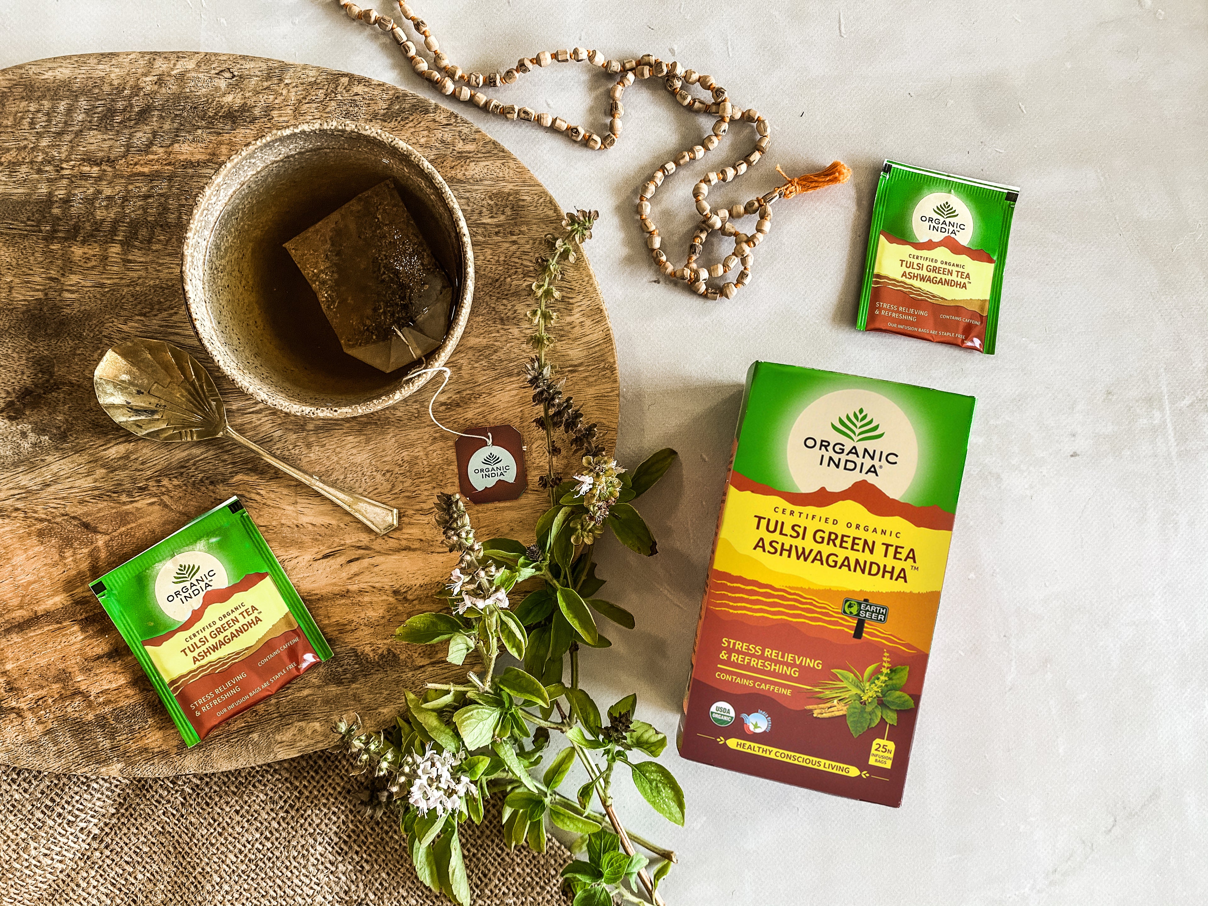 Tulsi Ashwagandha Bundle organicindiaau Certified Organic Herbal Teas and Supplements