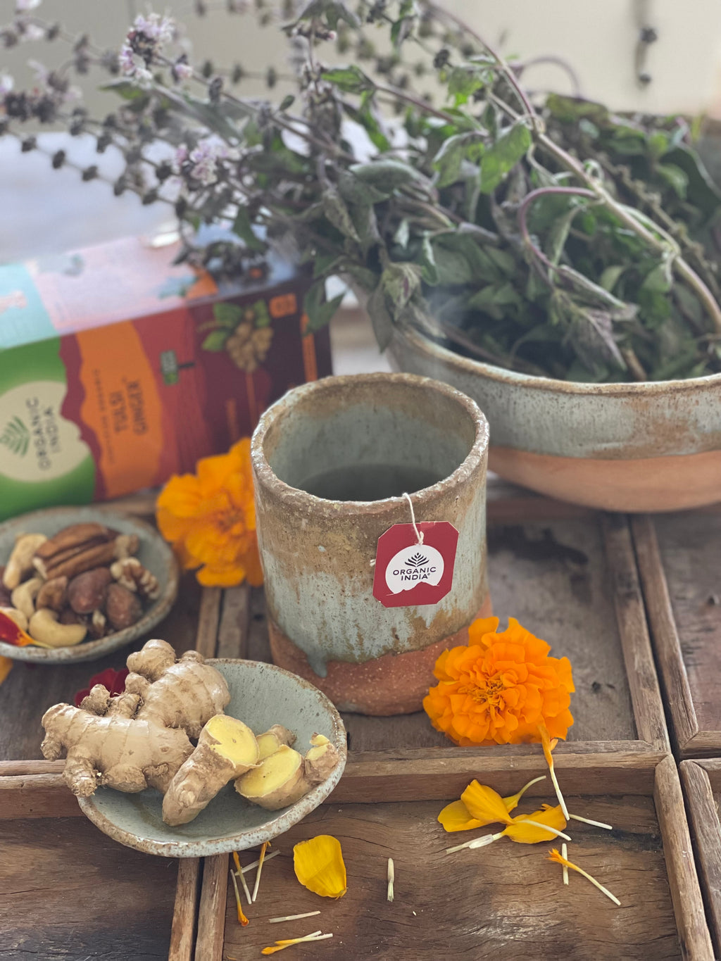 Tulsi Ginger organicindiaau Certified Organic Herbal Teas and Supplements