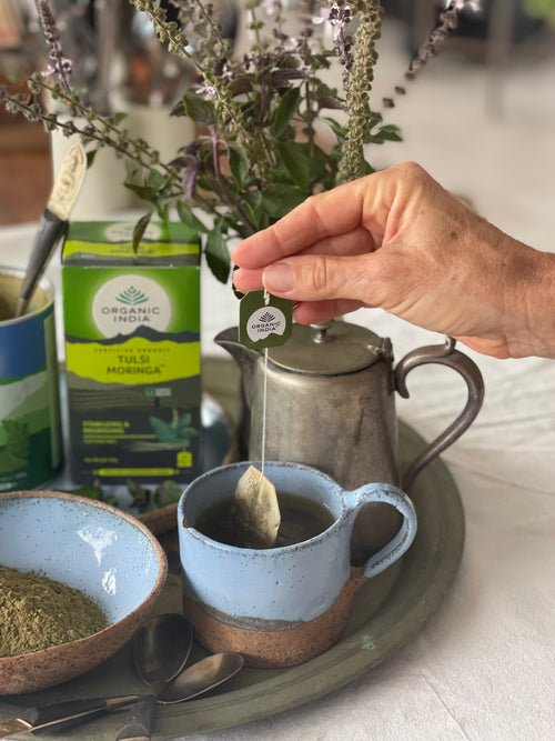 Tulsi Moringa organicindiaau Certified Organic Herbal Teas and Supplements