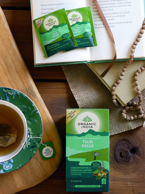 Tulsi FOCUS organicindiaau Certified Organic Herbal Teas and Supplements