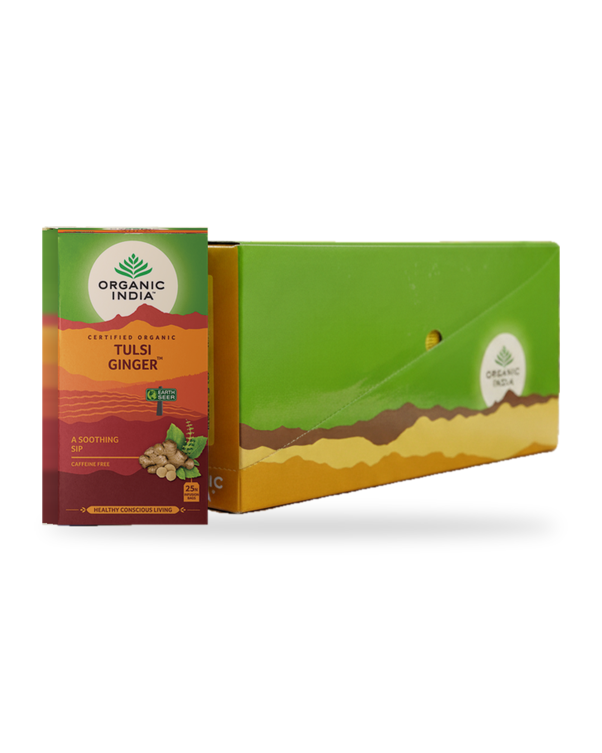 Tulsi Ginger Bundle (5 Packs) on white