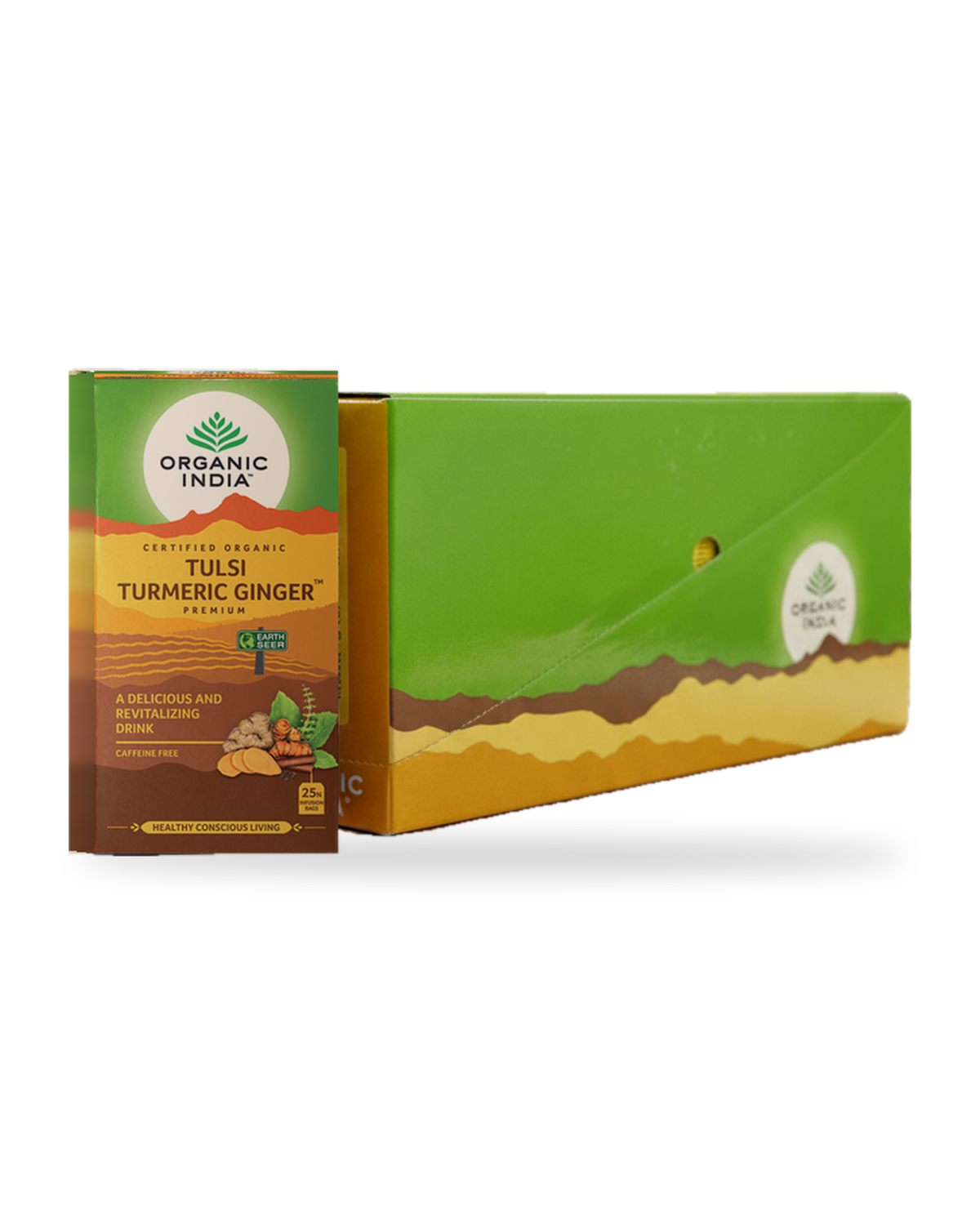Tulsi Turmeric Ginger Bundle (5 Packs) on white