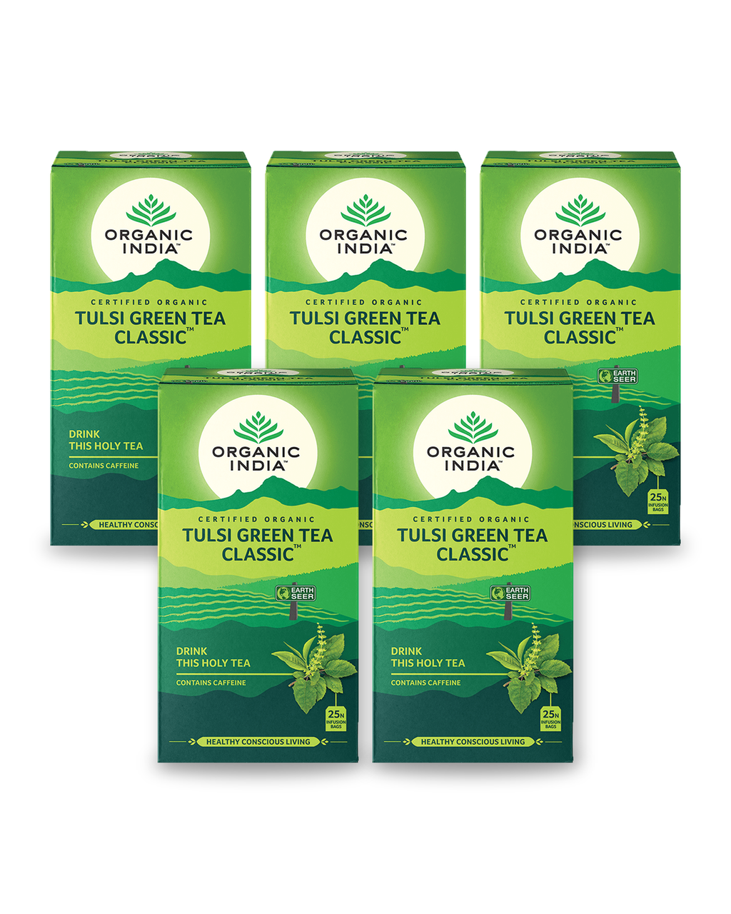 Tulsi Green Tea Classic Bundle (5 Packs) - 5 packs