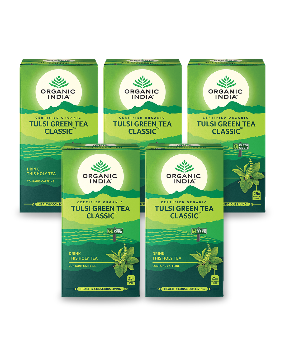 Tulsi Green Tea Classic Bundle (5 Packs) - 5 packs