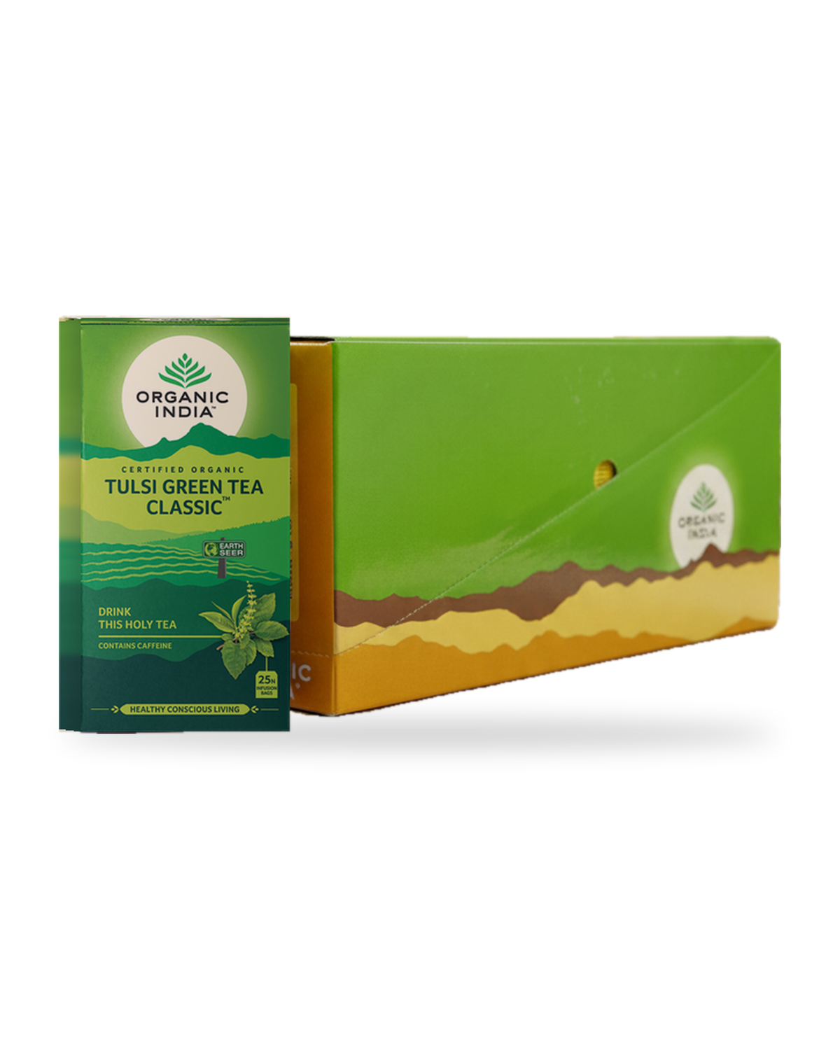 Tulsi Green Tea Classic Bundle (5 Packs) on white