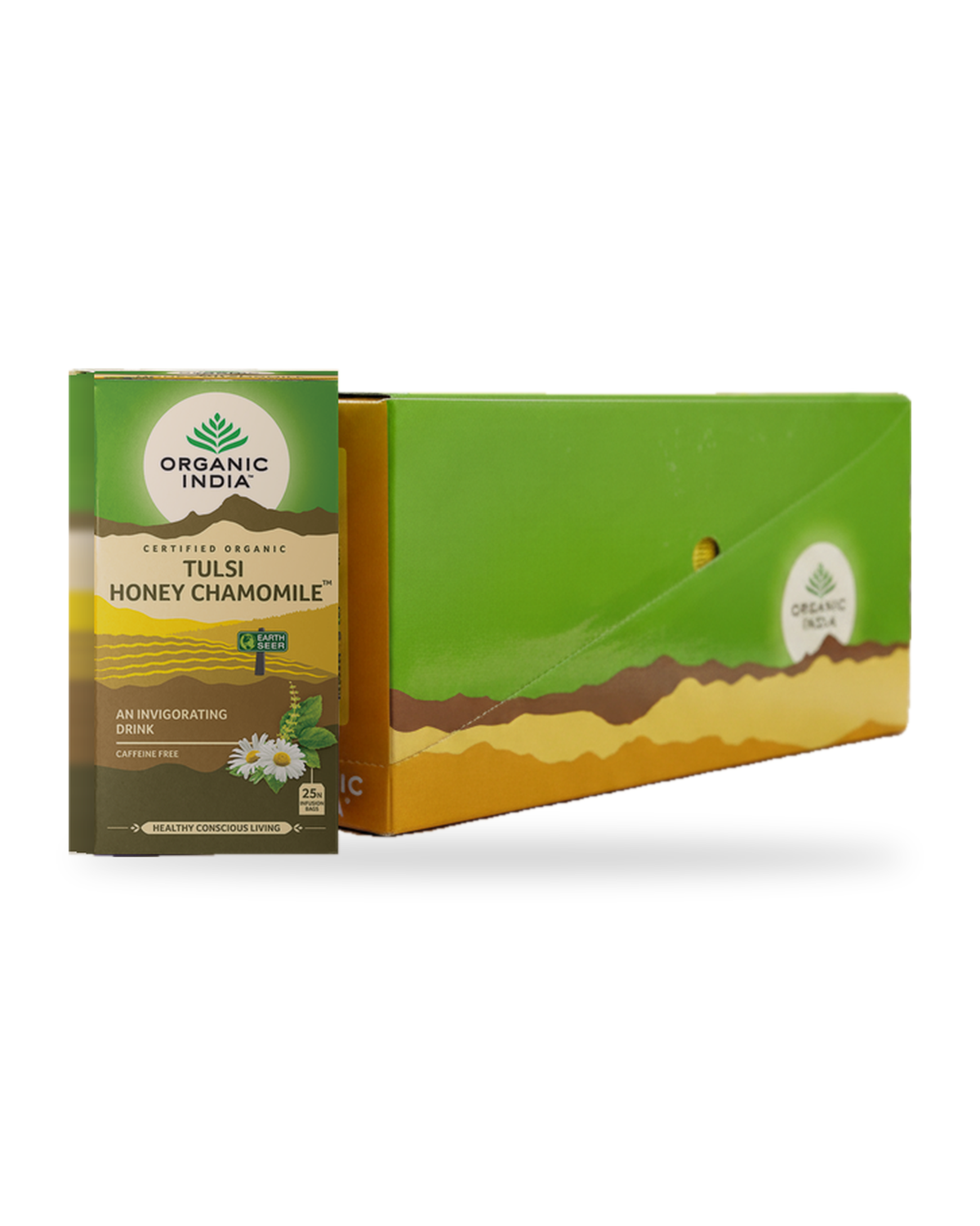 Tulsi Honey Chamomile Bundle (5 Packs) on white