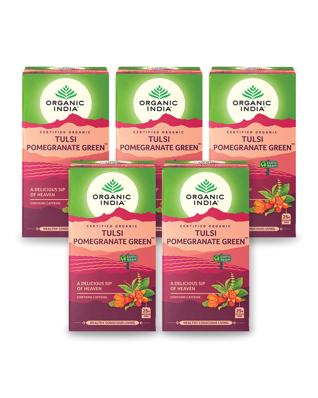 Tulsi Pomegranate Green Bundle (5 Packs) - 5 packs