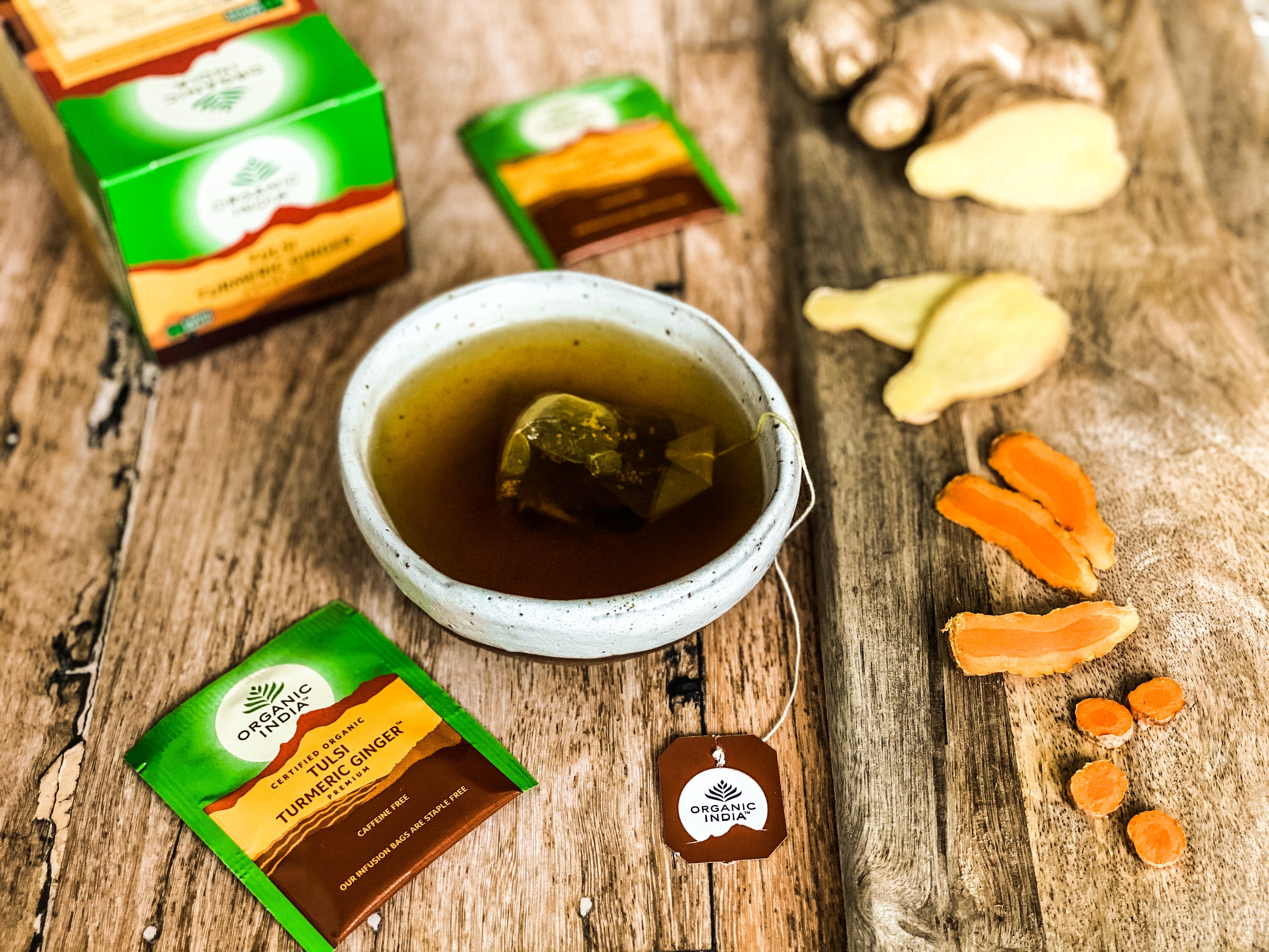Tulsi Turmeric Ginger ORGANIC INDIA Herbal Tulsi Teas Organic India